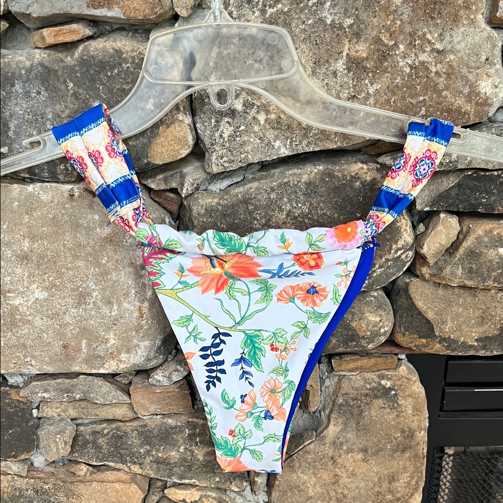 Bikini  Bottom White Multicolor Floral
